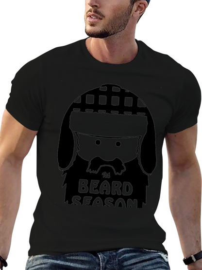 Mens Black Tis Beard Season Graphic T-Shirt