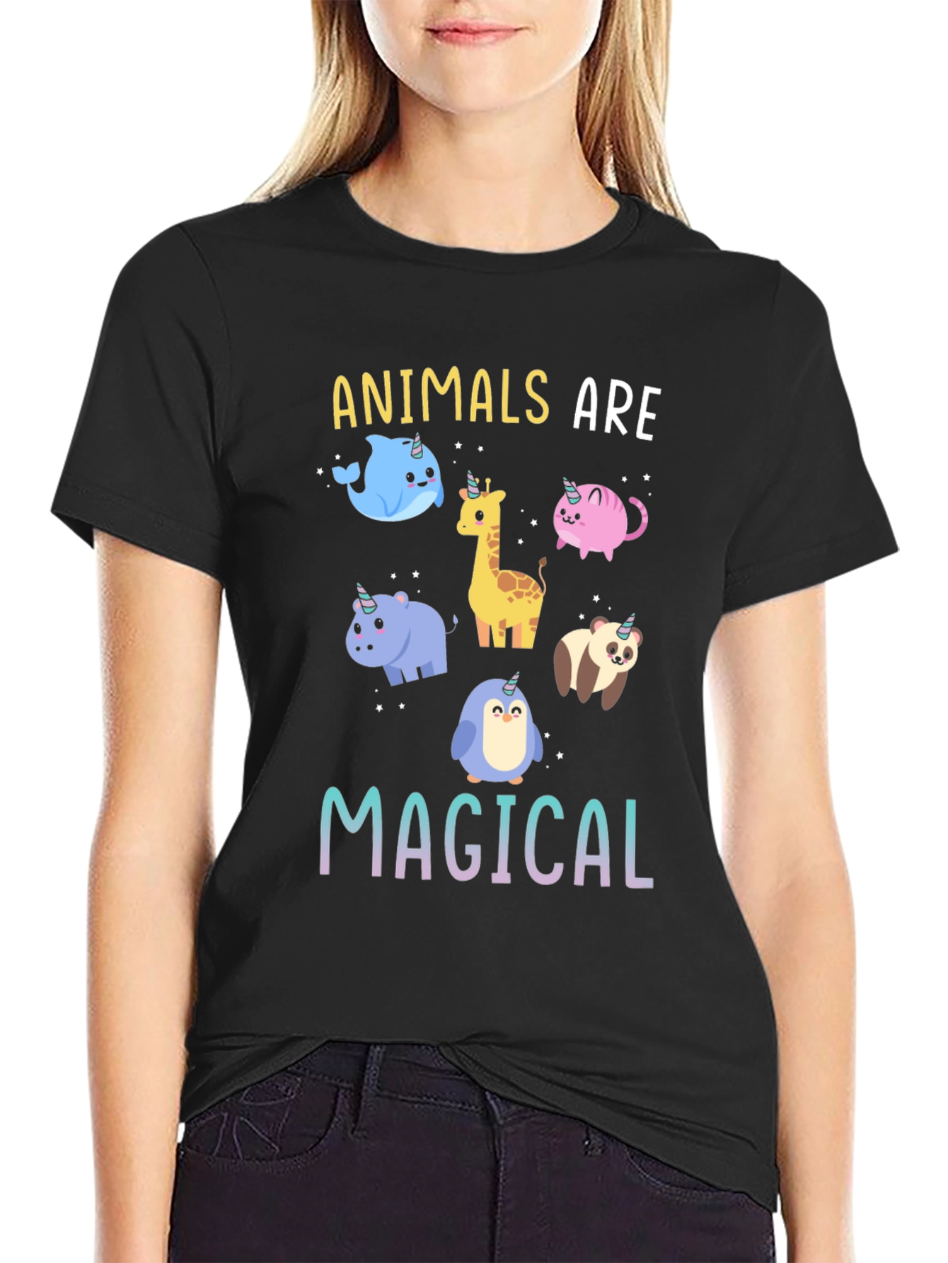 Magical Animals Unicorn Graphic T-Shirt