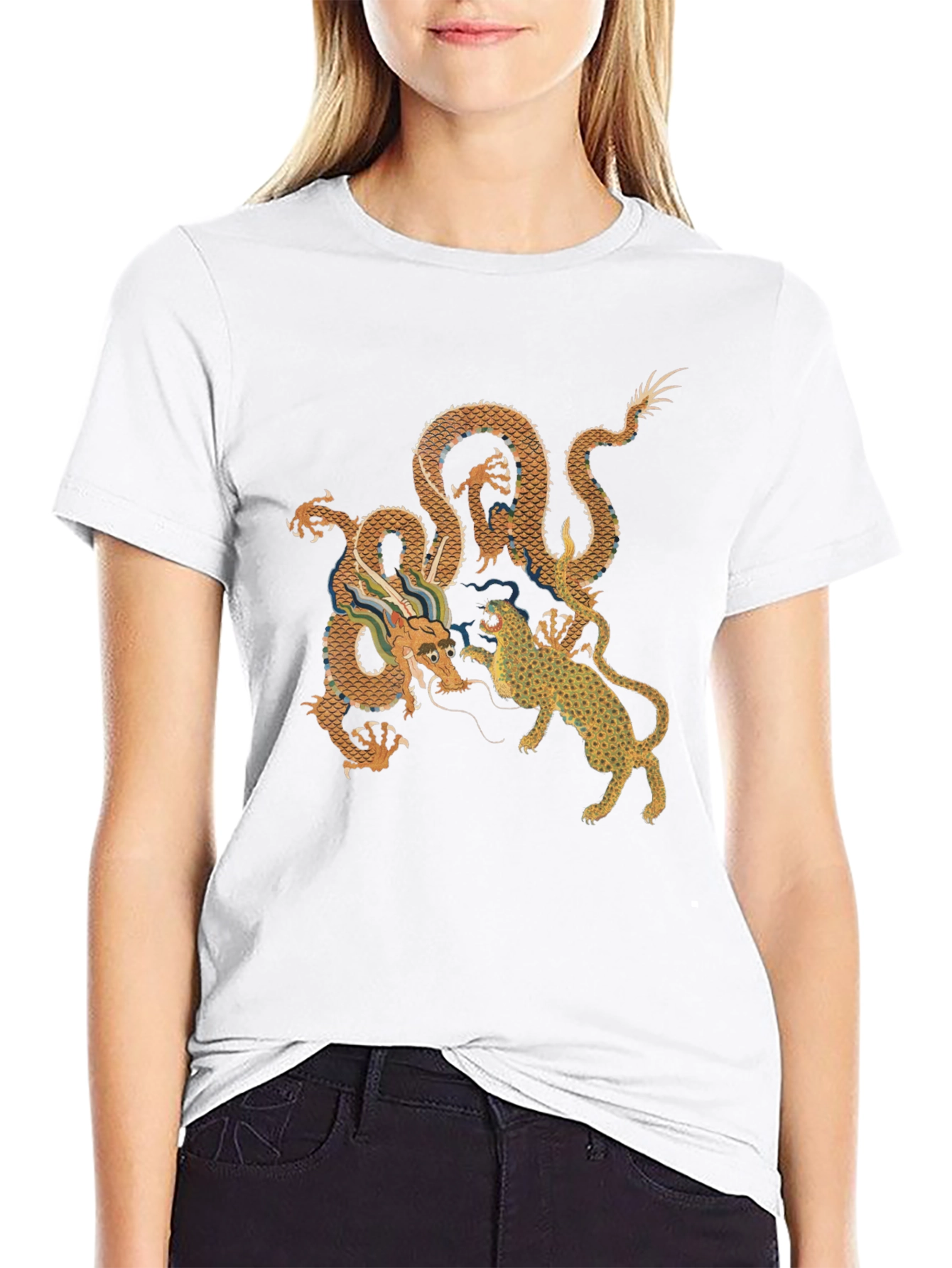 Dragon vs. Tiger Graphic Tee - Black