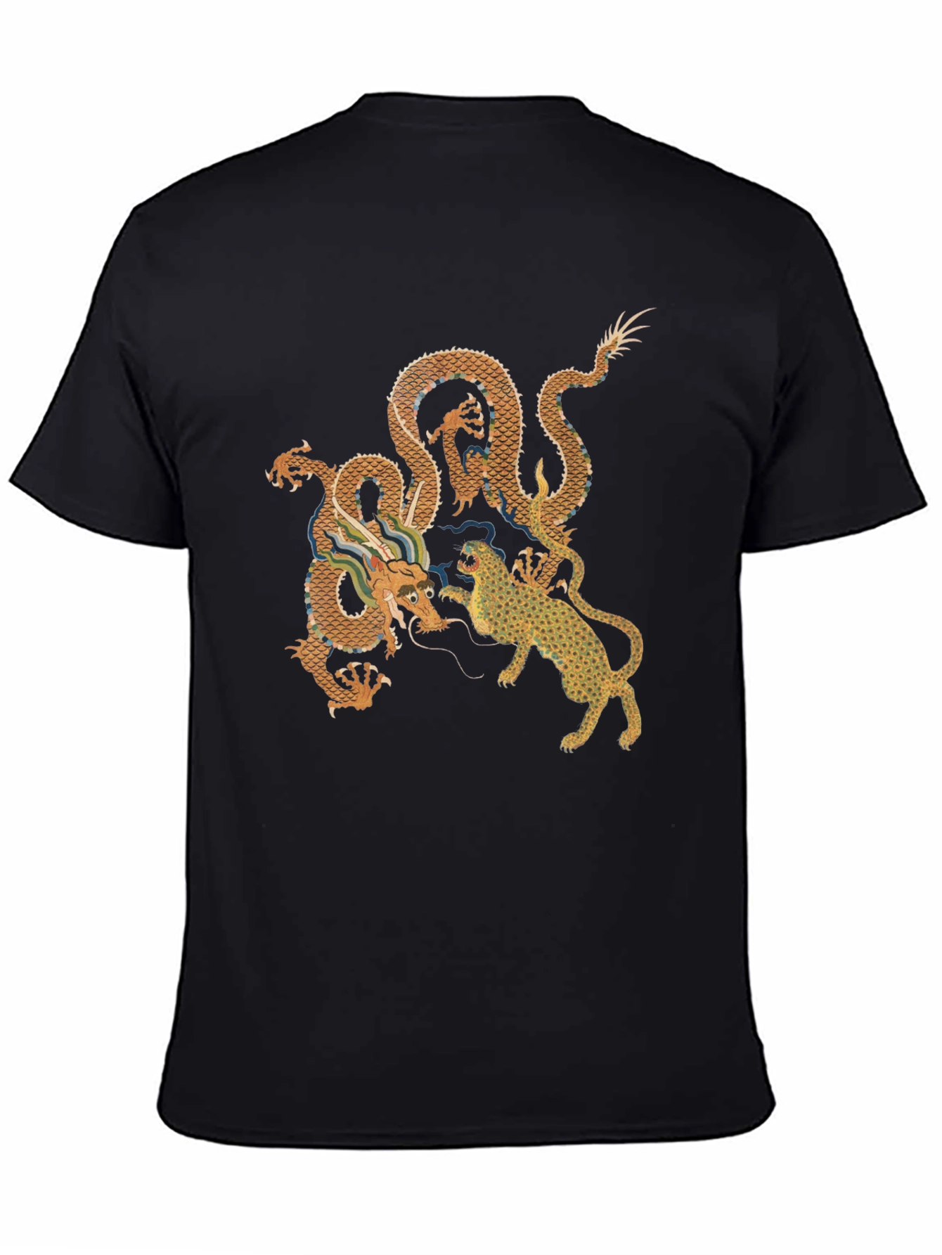 Dragon vs. Tiger Graphic Tee - Black