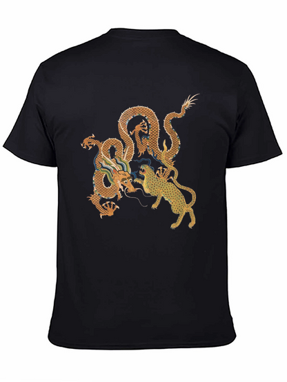 Dragon vs. Tiger Graphic Tee - Black