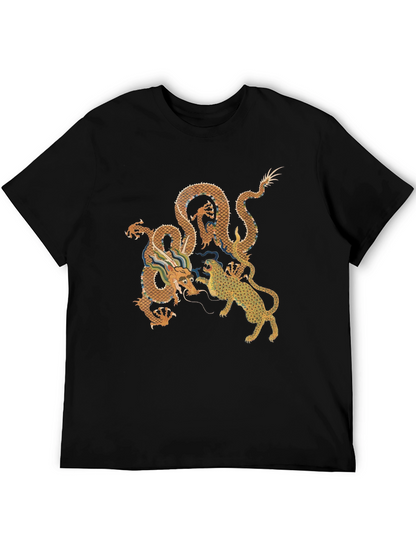 Dragon vs. Tiger Graphic Tee - Black