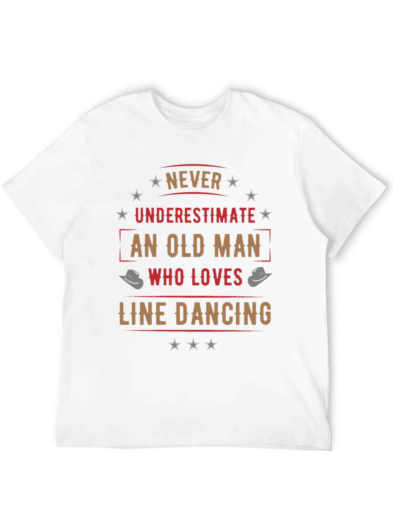 Never Underestimate Old Man Line Dancing T-Shirt