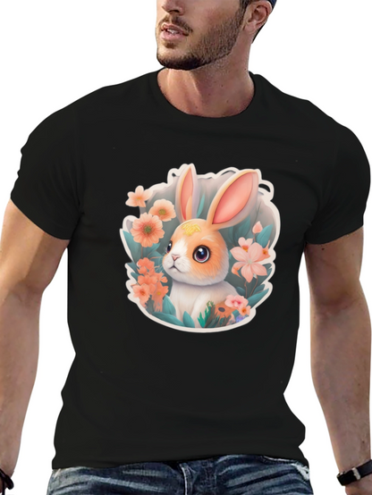 Cute Easter Bunny Floral T-Shirt