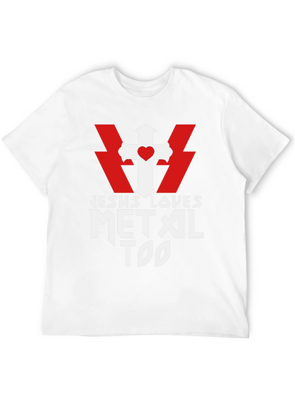 Jesus Loves Metal Too Black T-Shirt