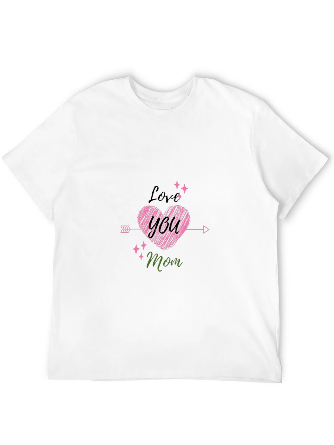 Love You Mom Black T-Shirt Cute Mothers Day Gift