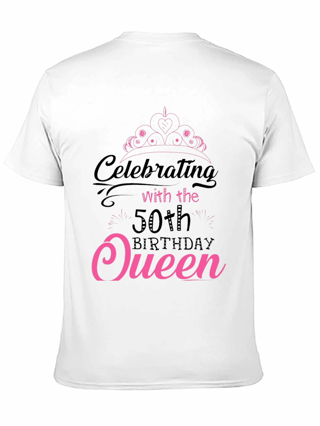50th Birthday Queen Black T-Shirt