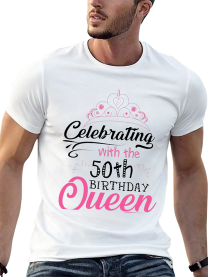 50th Birthday Queen Black T-Shirt