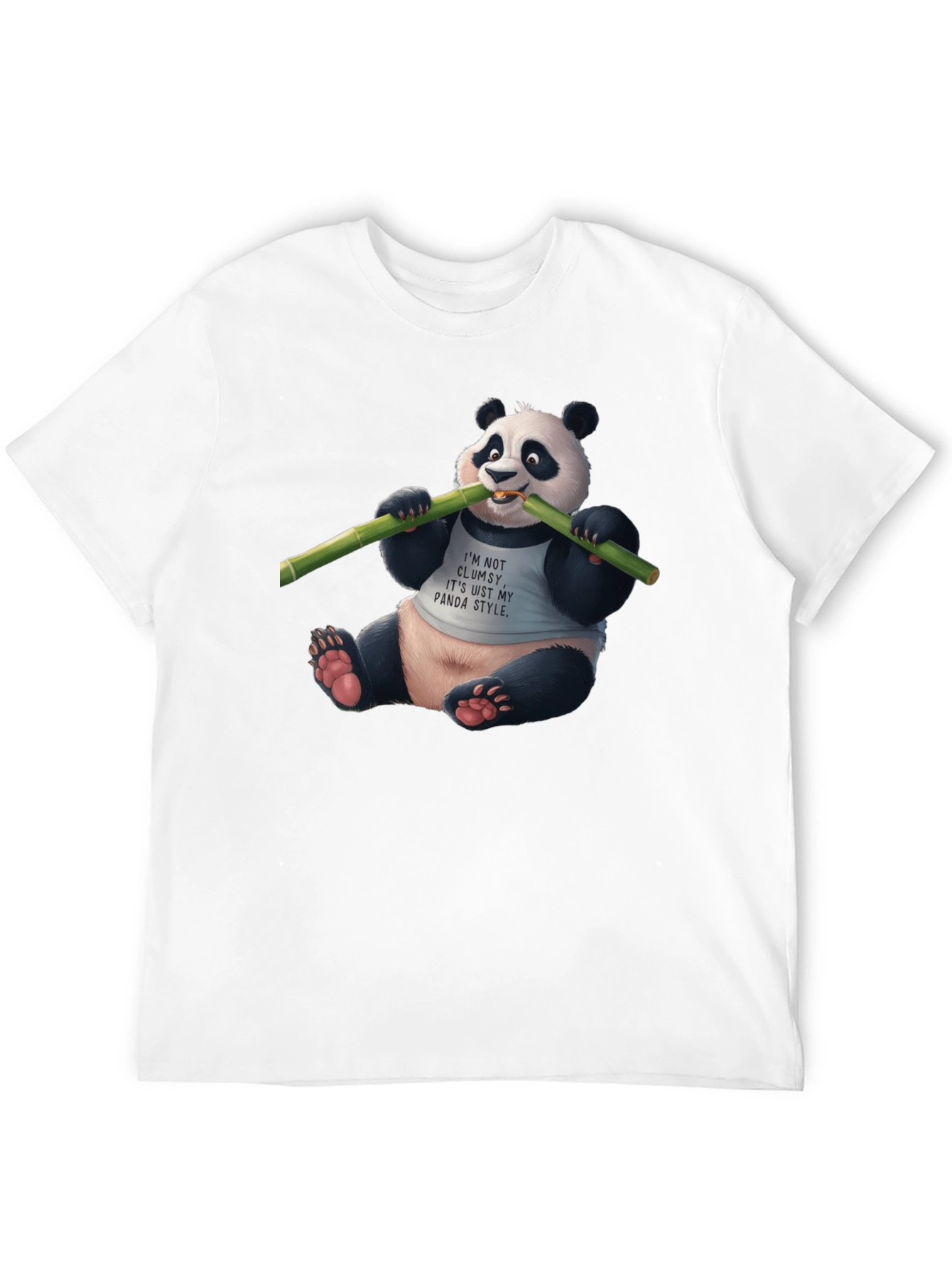 Panda Style Black T-Shirt