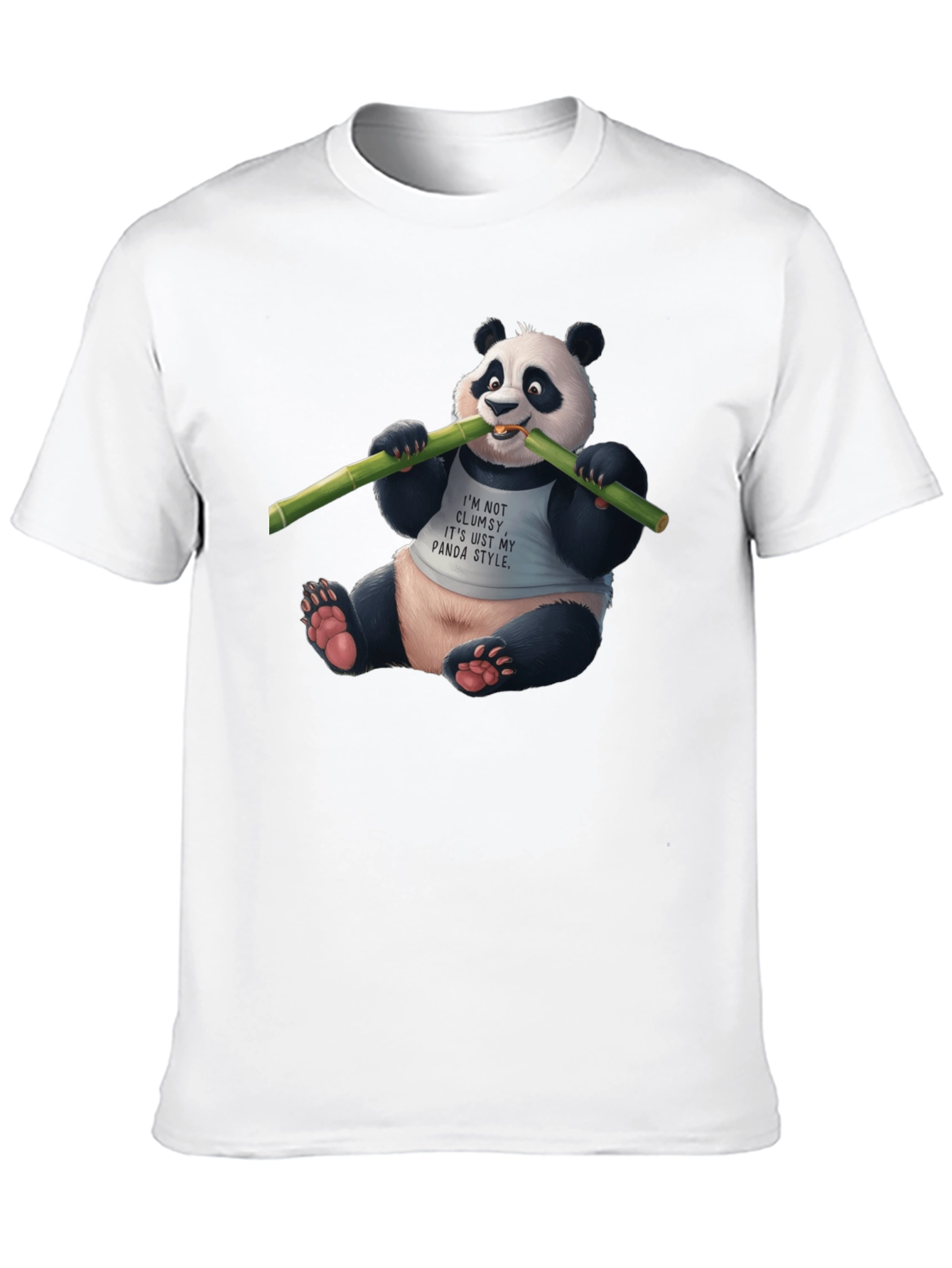 Panda Style Black T-Shirt