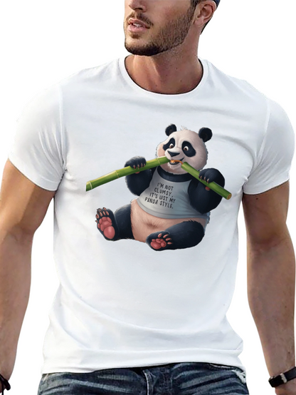 Panda Style Black T-Shirt