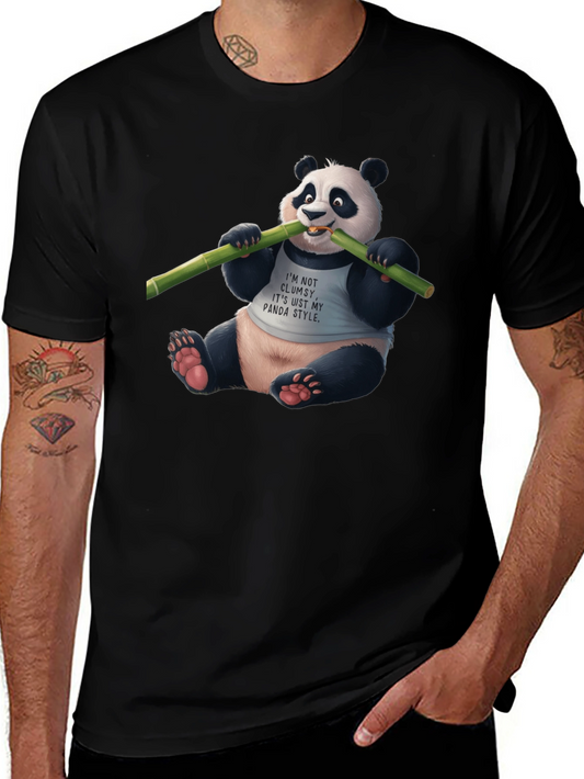 Panda Style Black T-Shirt