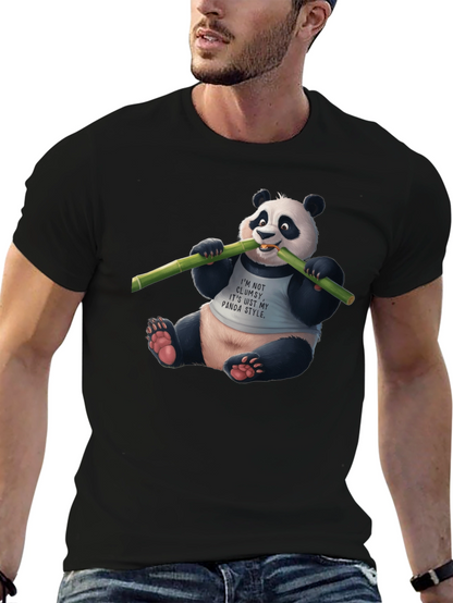 Panda Style Black T-Shirt