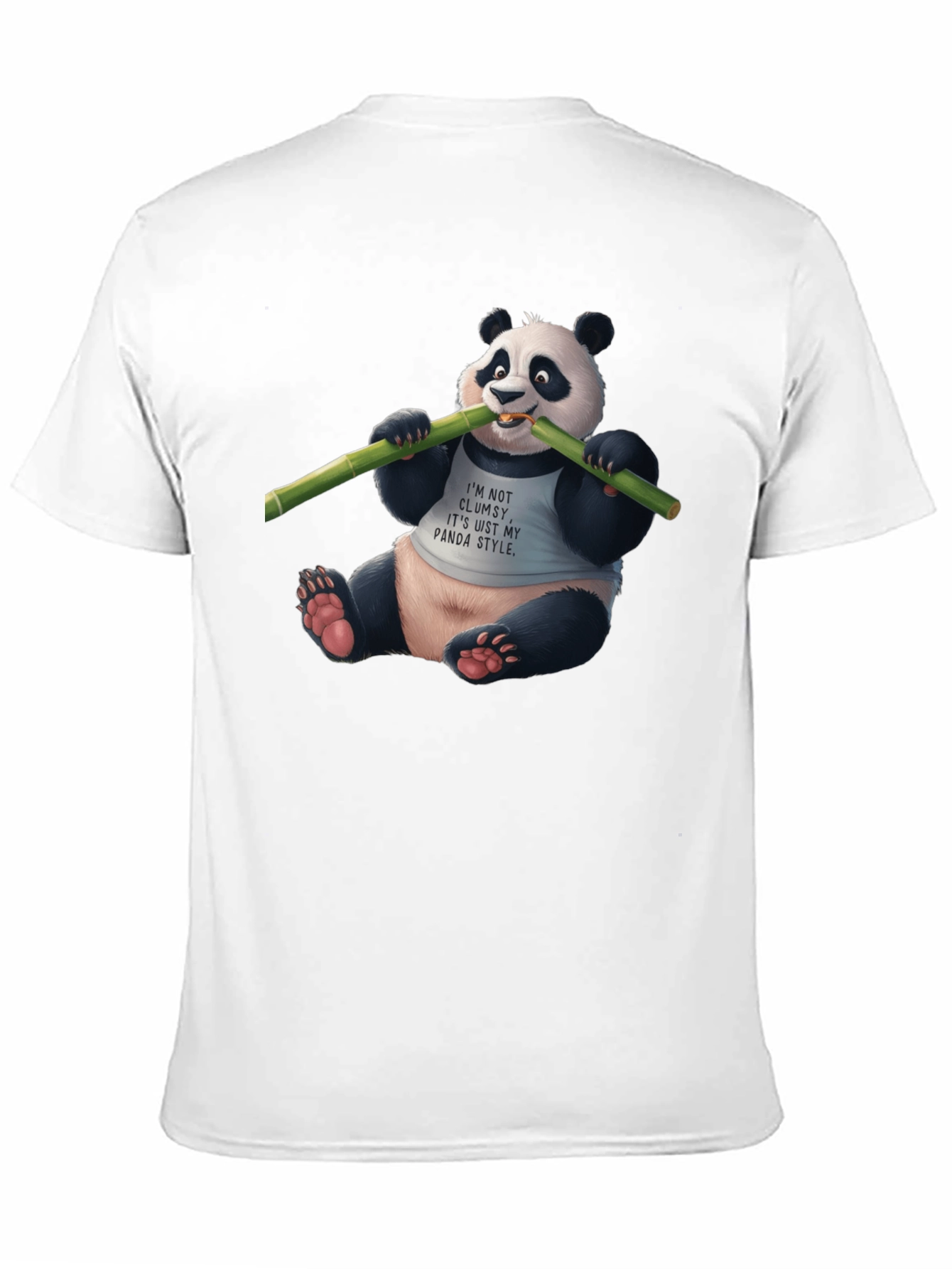 Panda Style Black T-Shirt