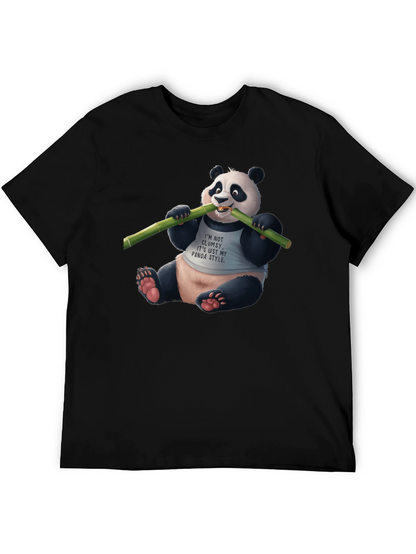Panda Style Black T-Shirt