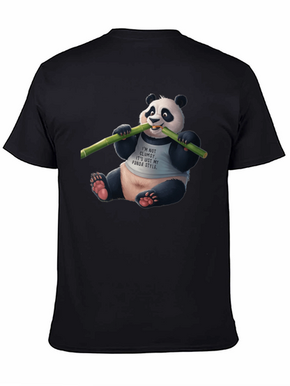 Panda Style Black T-Shirt