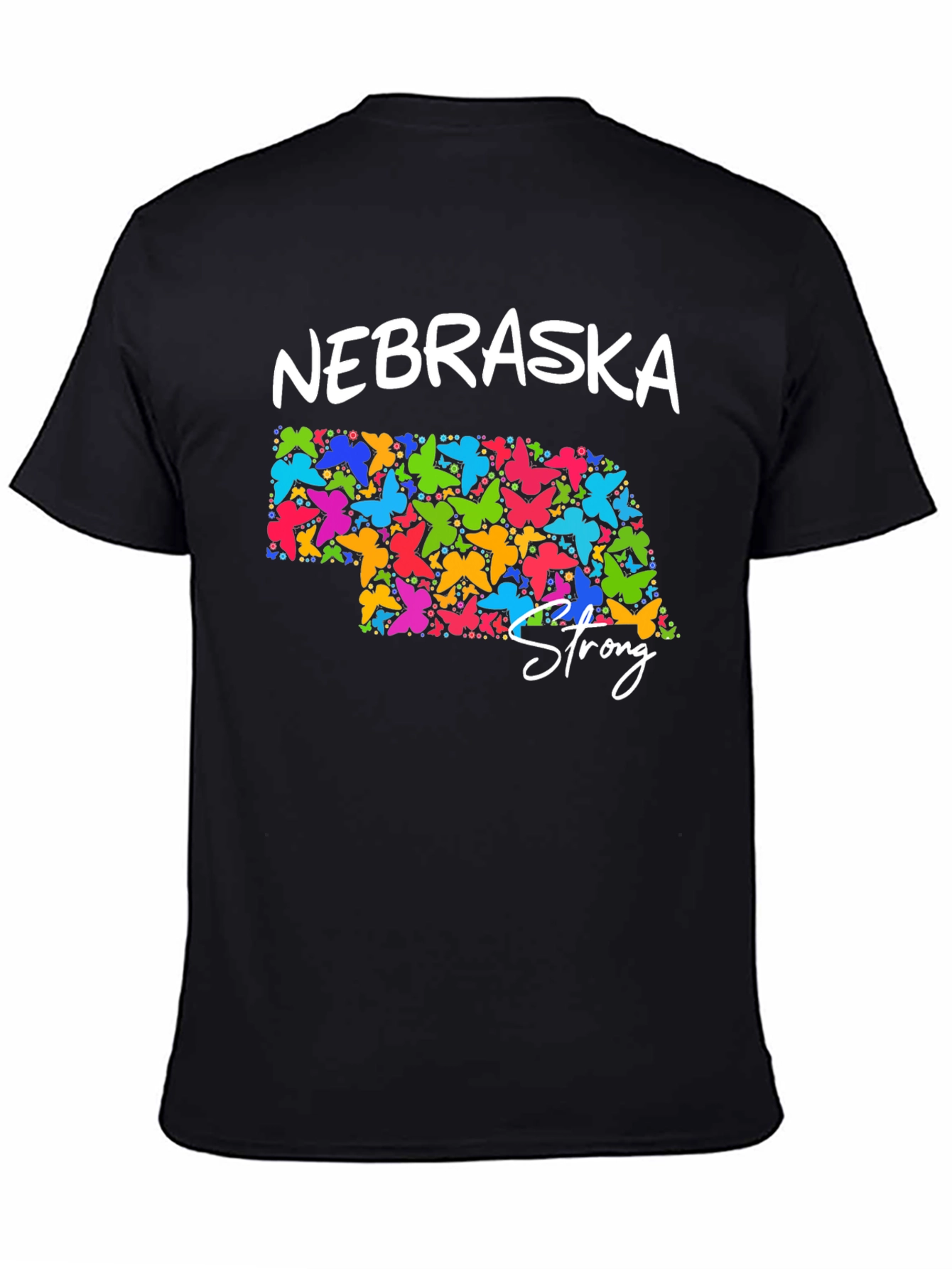 Nebraska Strong Butterfly State T-Shirt