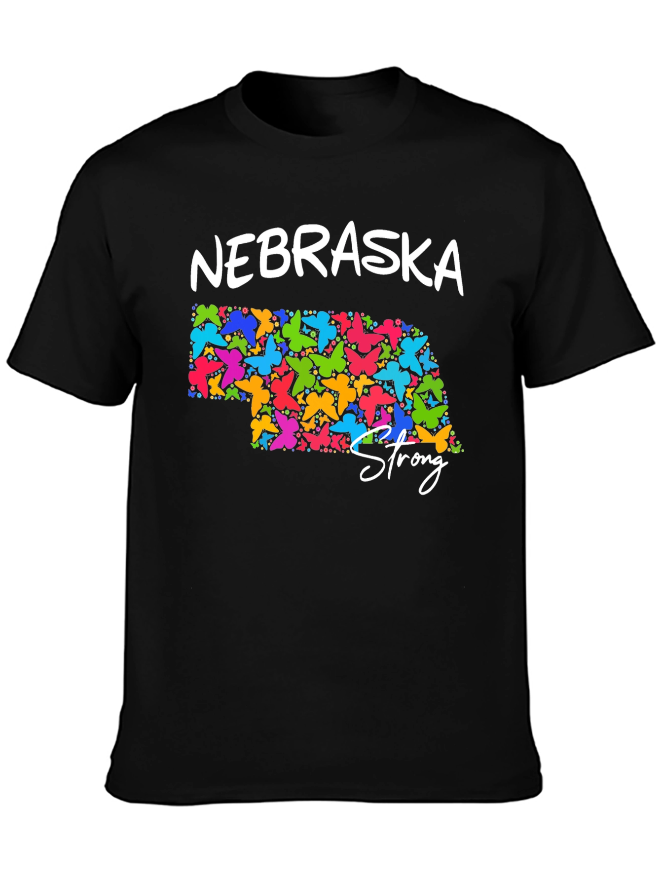 Nebraska Strong Butterfly State T-Shirt