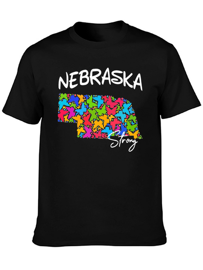 Nebraska Strong Butterfly State T-Shirt