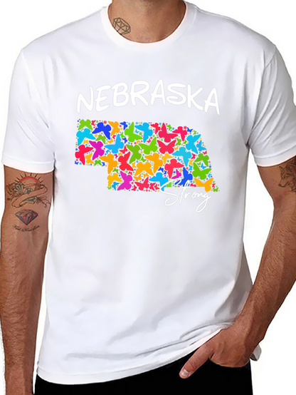 Nebraska Strong Butterfly State T-Shirt