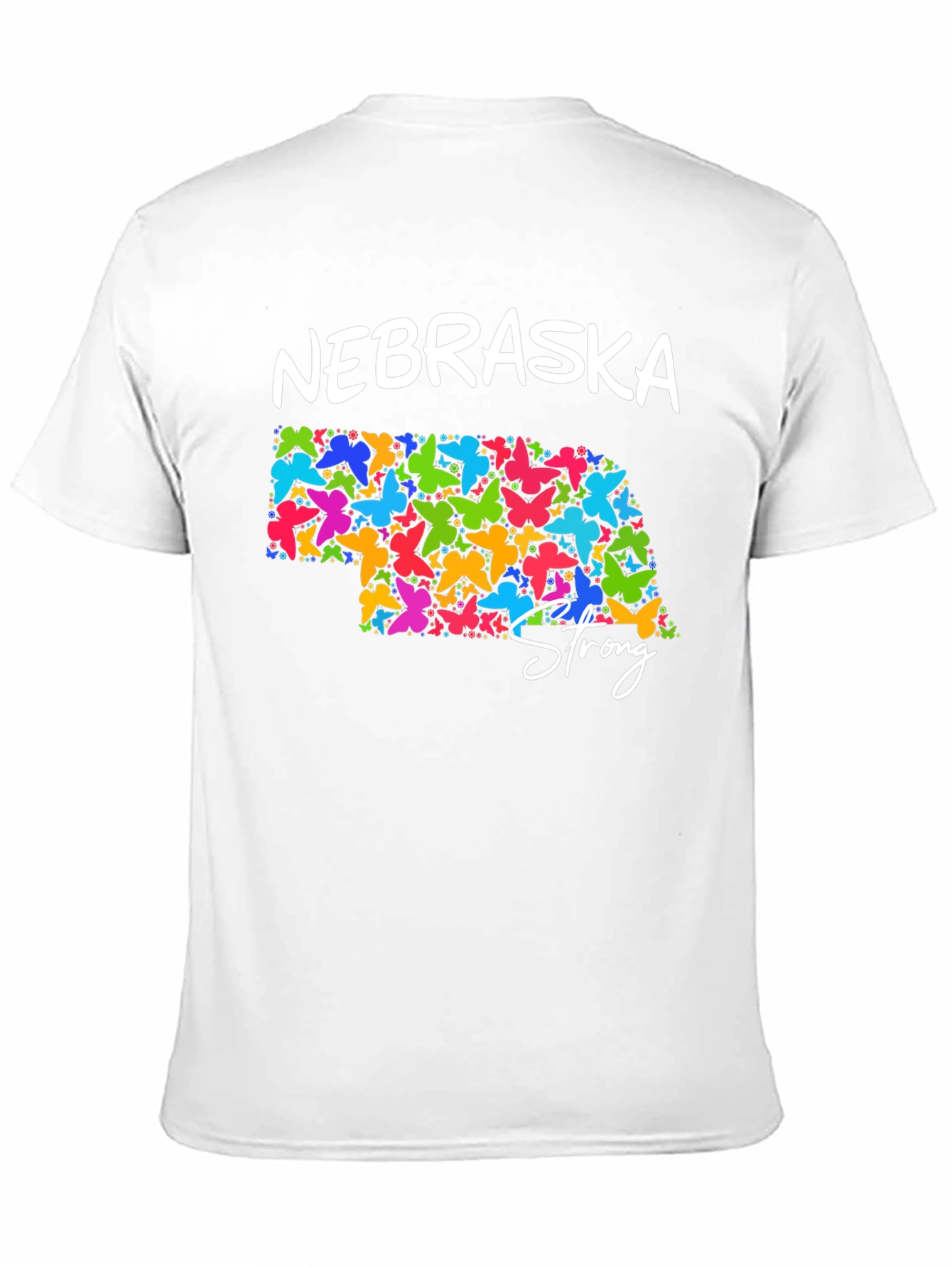 Nebraska Strong Butterfly State T-Shirt