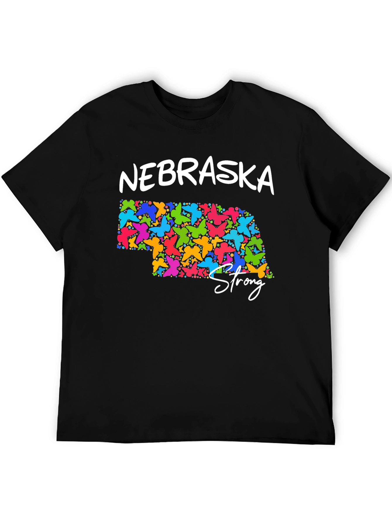 Nebraska Strong Butterfly State T-Shirt