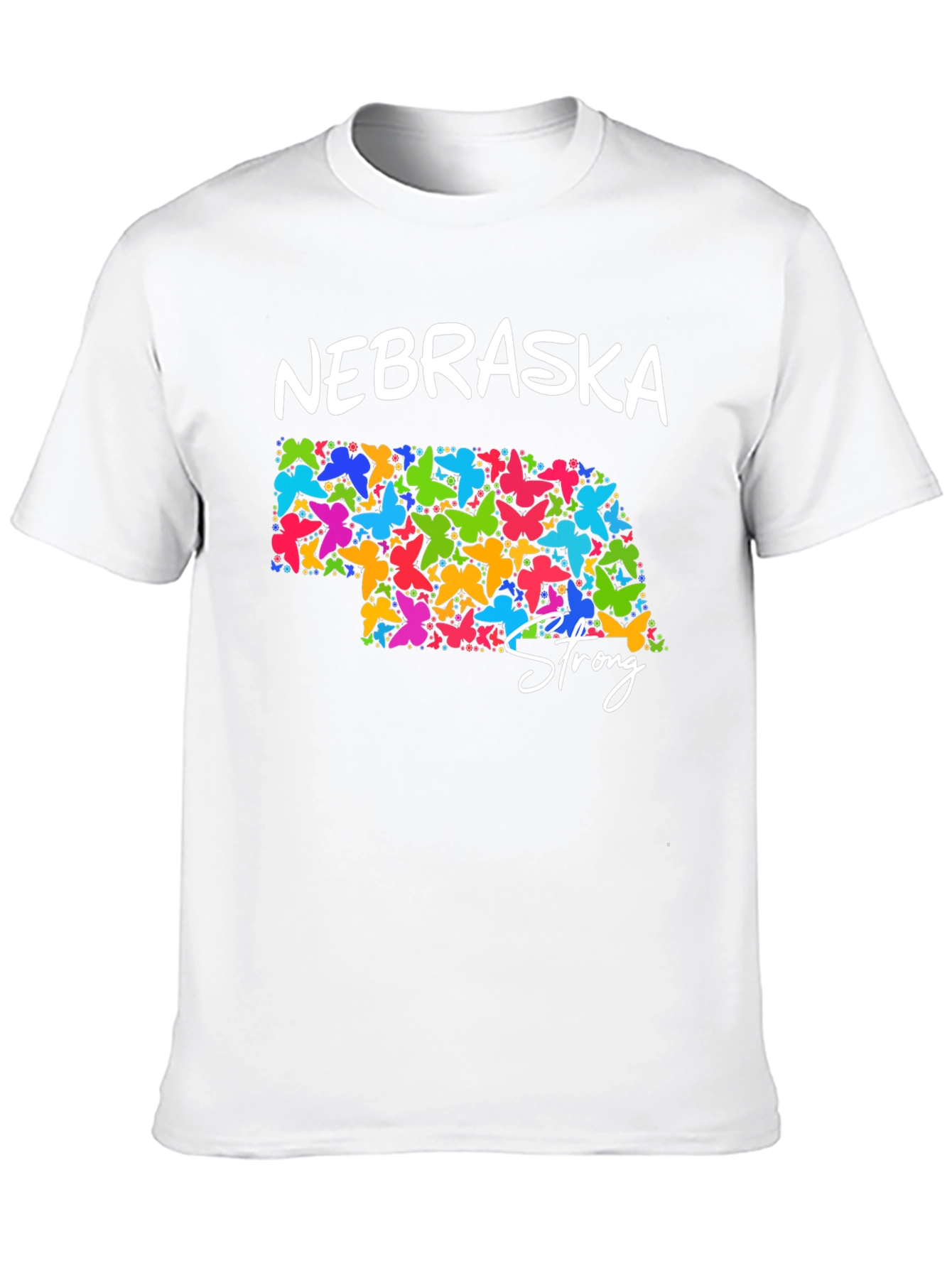 Nebraska Strong Butterfly State T-Shirt