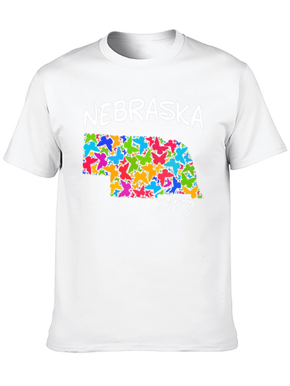 Nebraska Strong Butterfly State T-Shirt