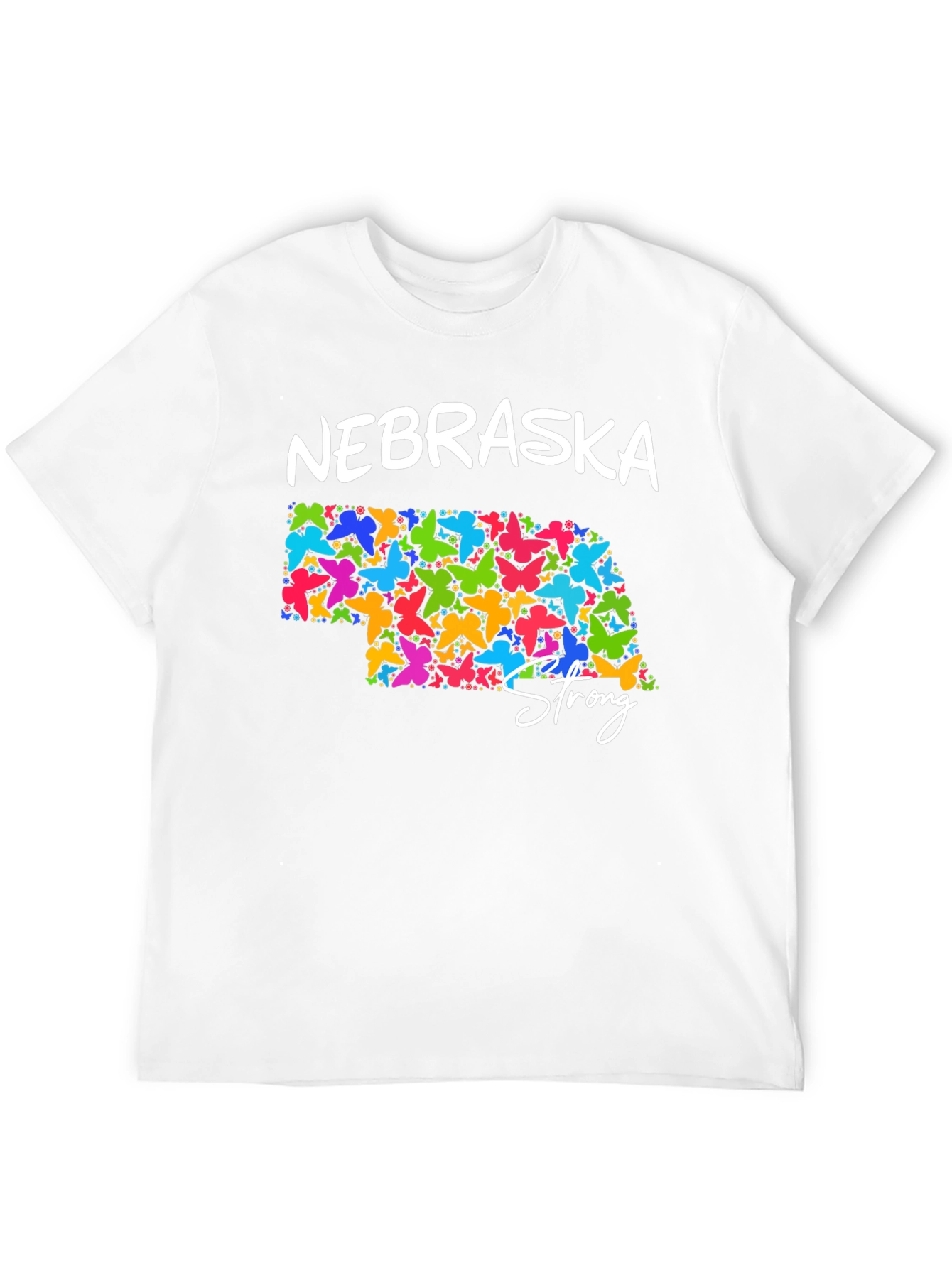 Nebraska Strong Butterfly State T-Shirt