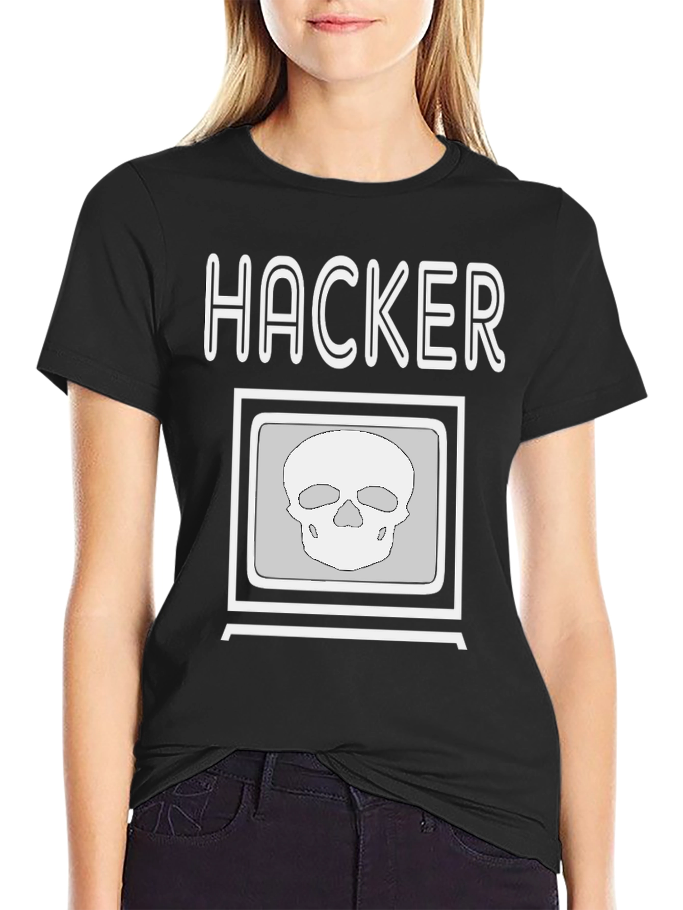 Hacker Skull T-Shirt - Stylish and Edgy Design
