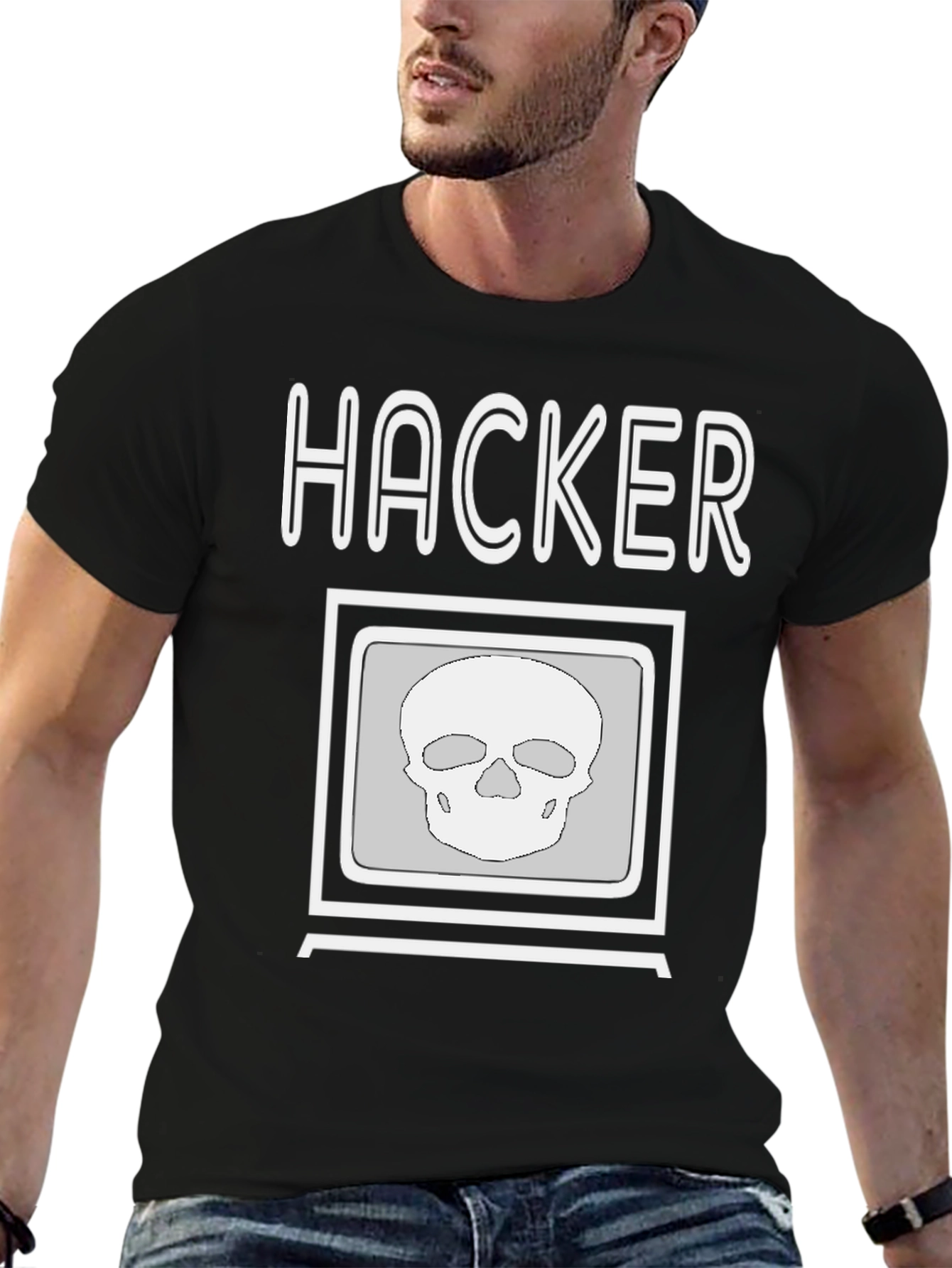 Hacker Skull T-Shirt - Stylish and Edgy Design