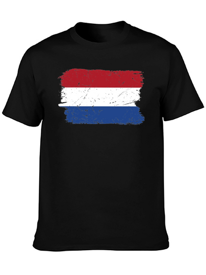 Netherlands Flag Grunge T-Shirt