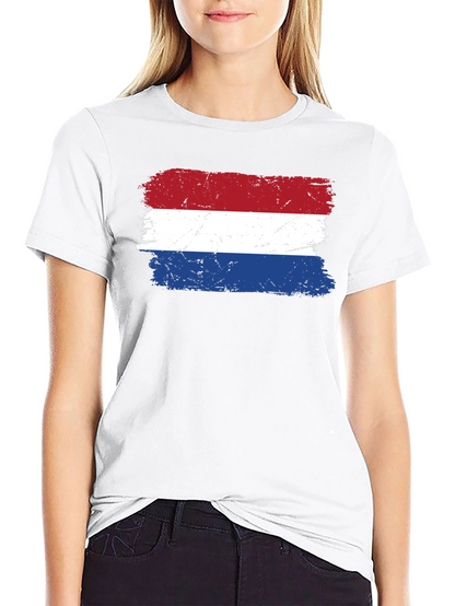 Netherlands Flag Grunge T-Shirt