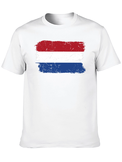 Netherlands Flag Grunge T-Shirt