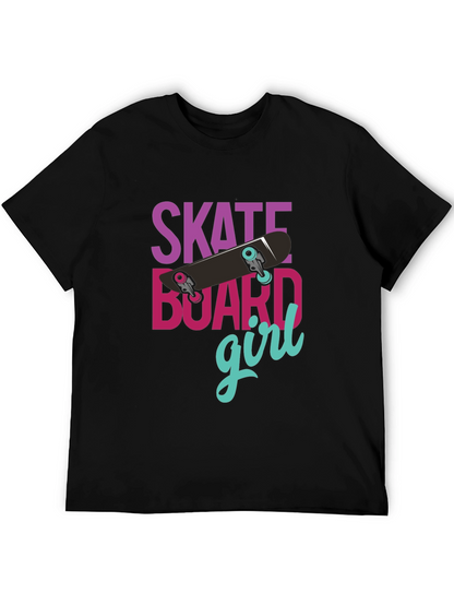 Skateboard Girl Graphic T-Shirt - Casual Style