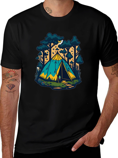 Camping Tent Graphic T-Shirt - Adventure Ready!