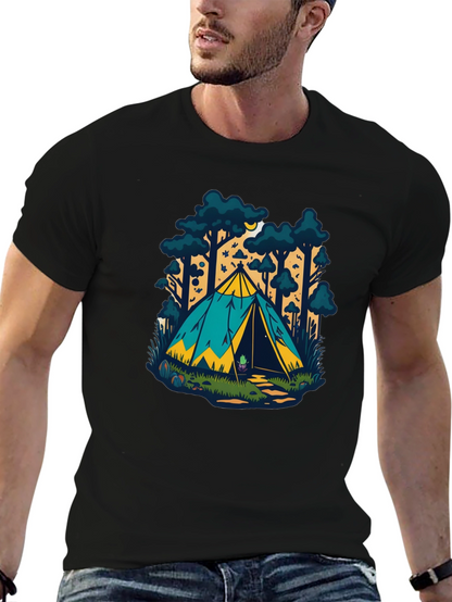 Camping Tent Graphic T-Shirt - Adventure Ready!