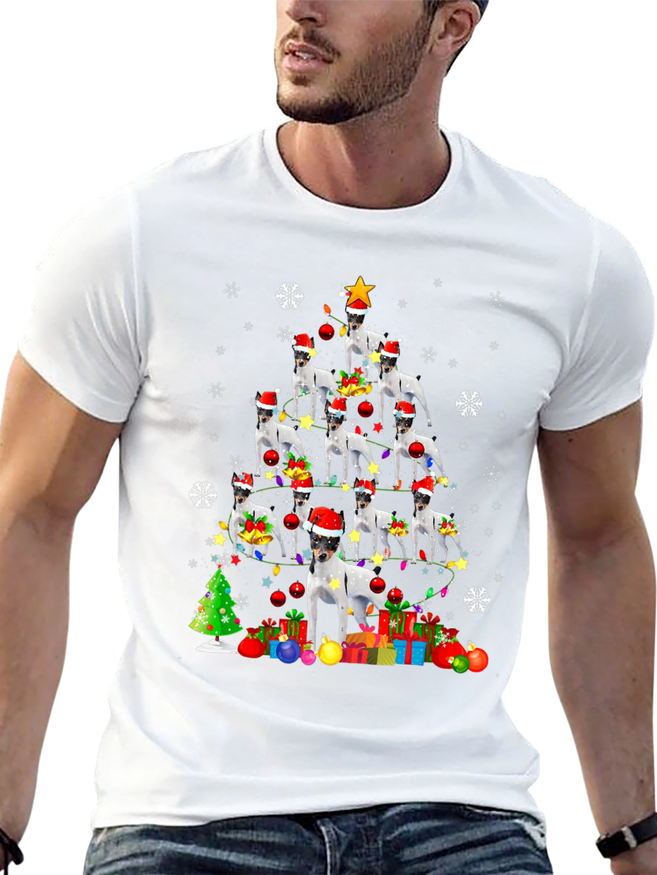 Dog Christmas Tree Graphic Tee