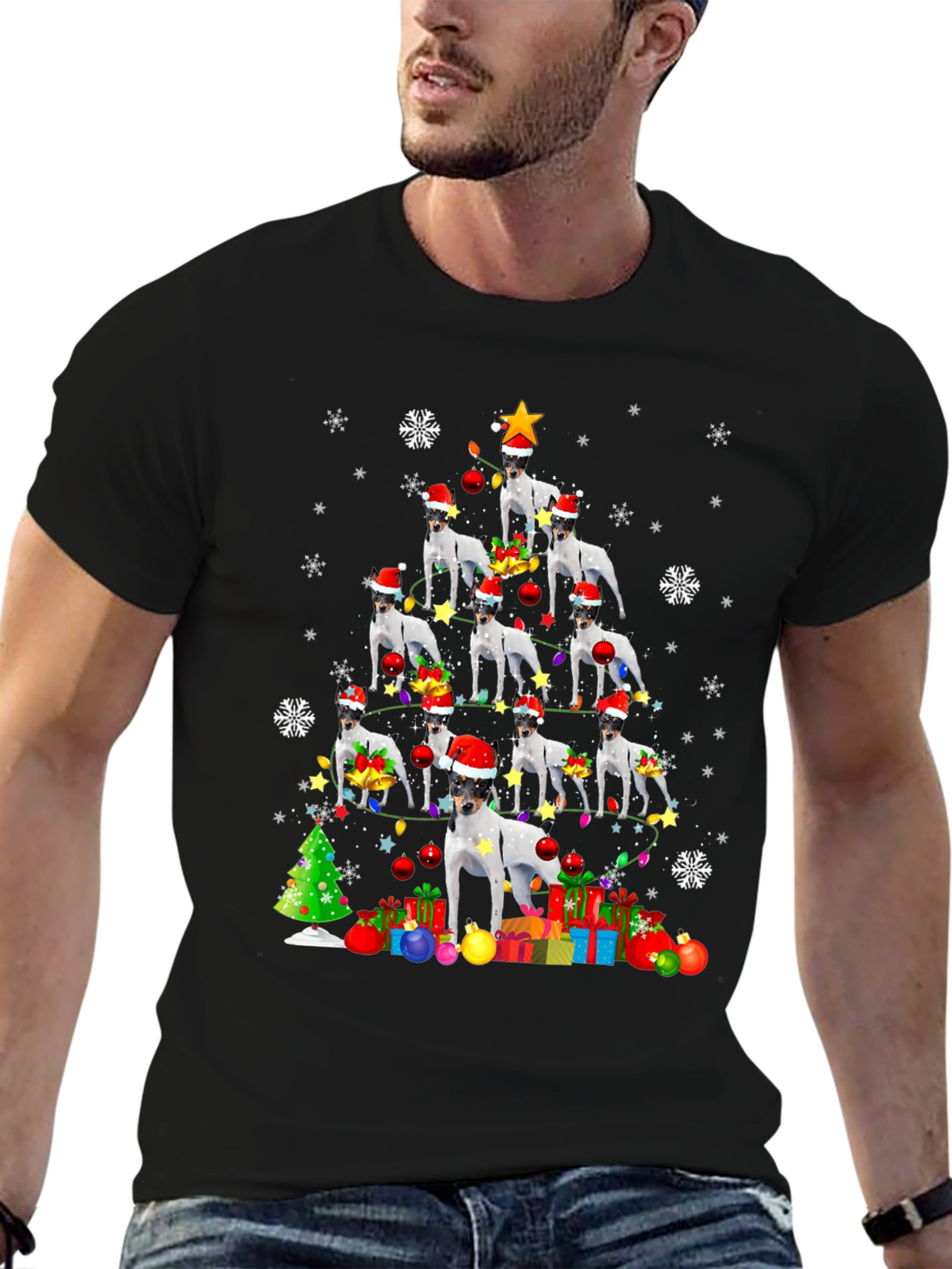 Dog Christmas Tree Graphic Tee