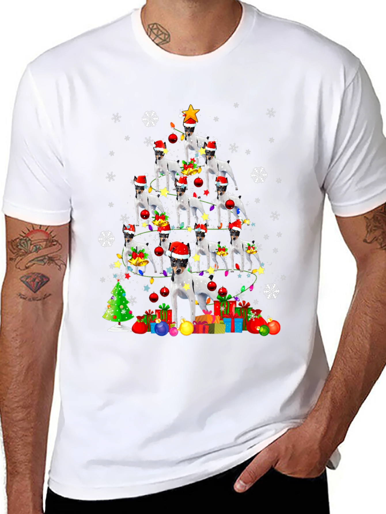 Dog Christmas Tree Graphic Tee