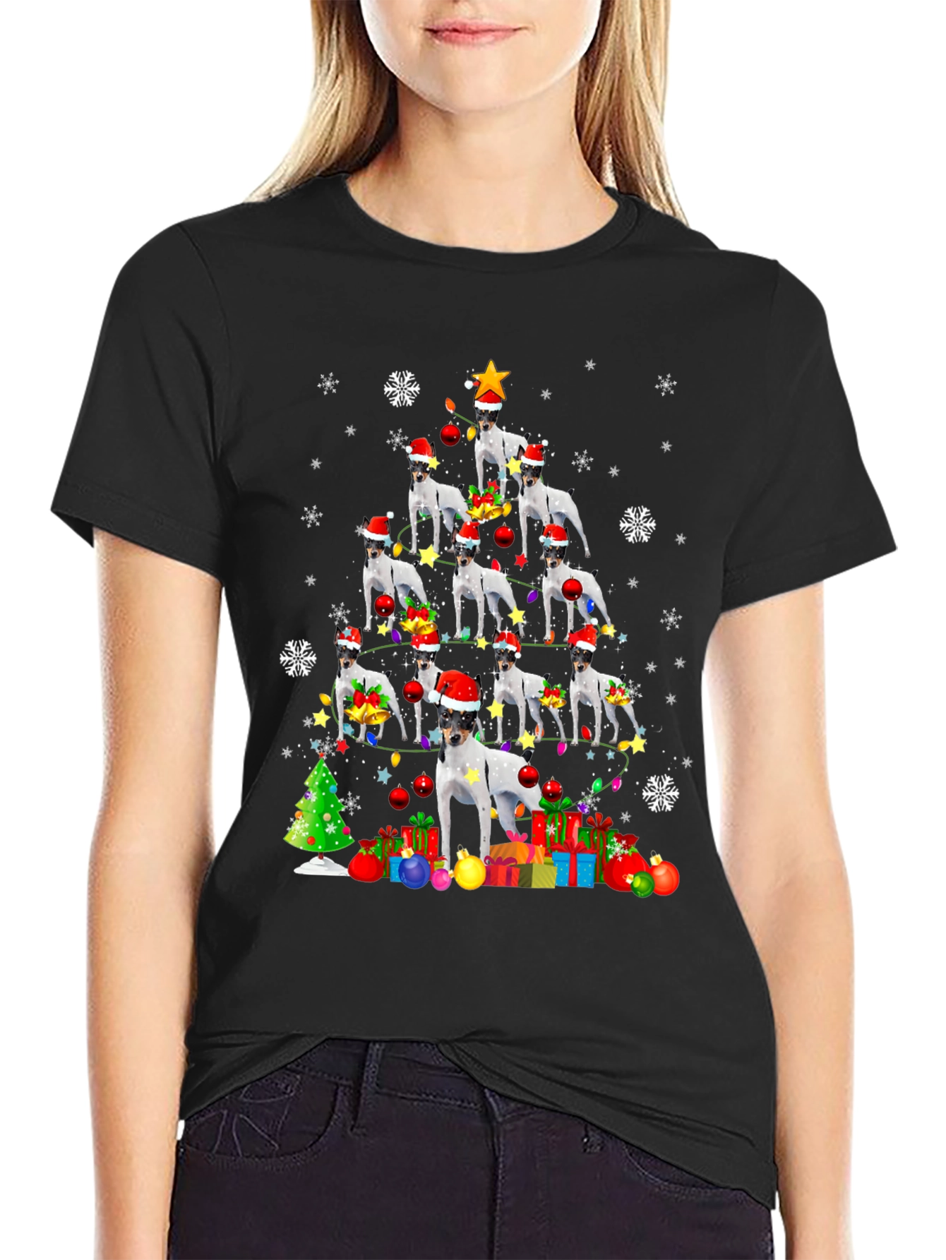 Dog Christmas Tree Graphic Tee
