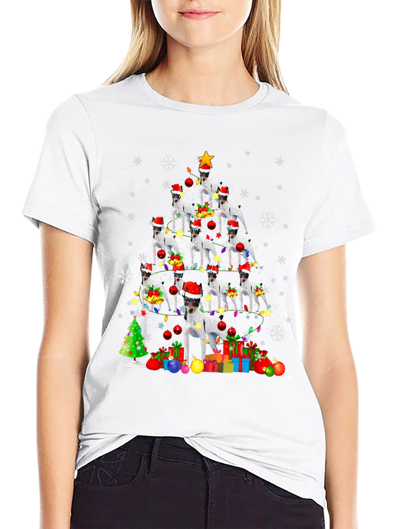 Dog Christmas Tree Graphic Tee