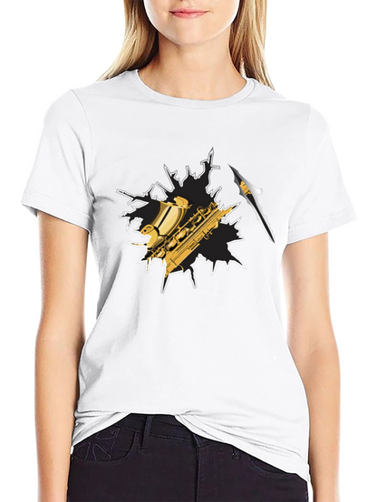 Saxophone Graphic T-Shirt - Cool Music Tee
