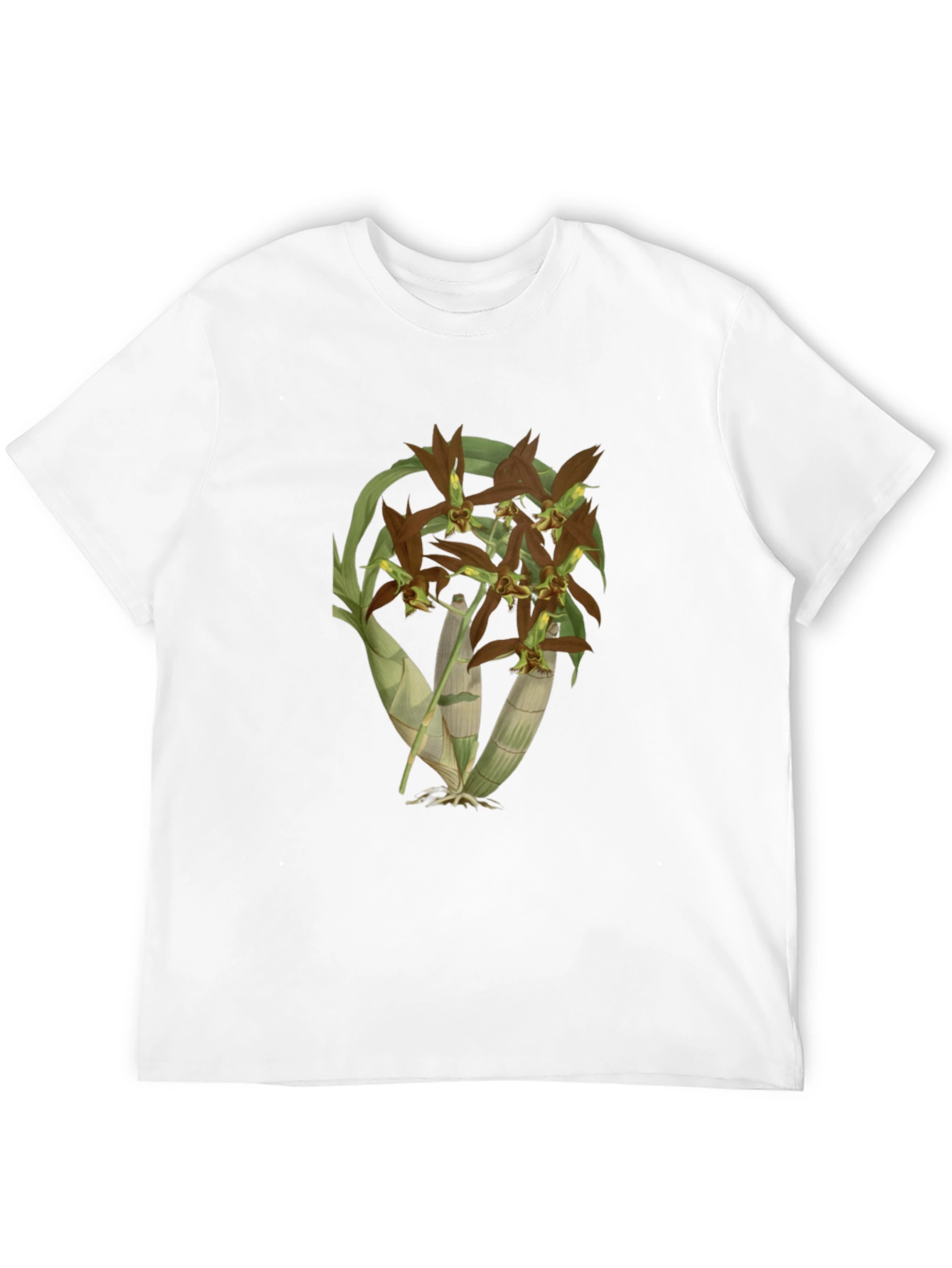 Orchid Flower Black T-Shirt