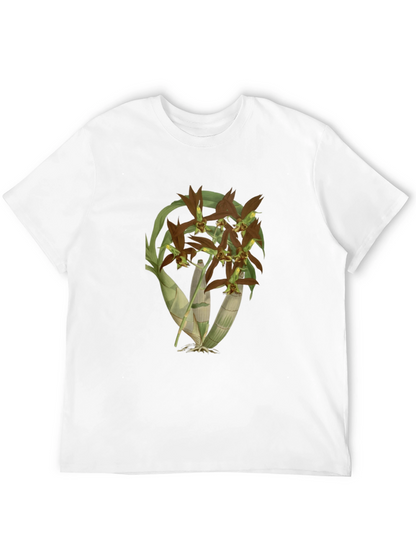 Orchid Flower Black T-Shirt