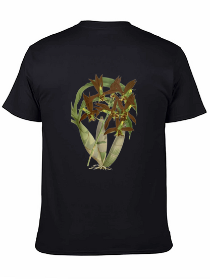 Orchid Flower Black T-Shirt