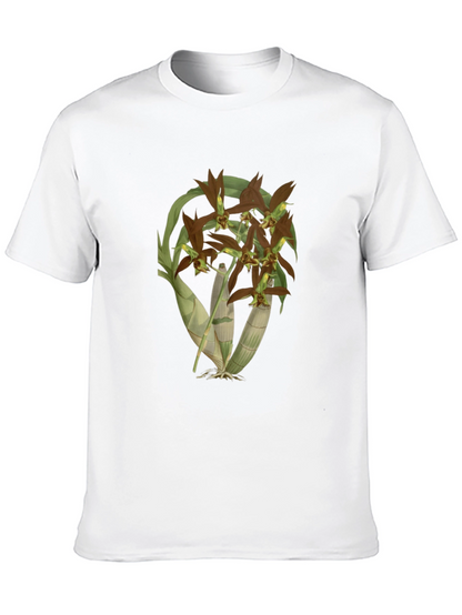 Orchid Flower Black T-Shirt