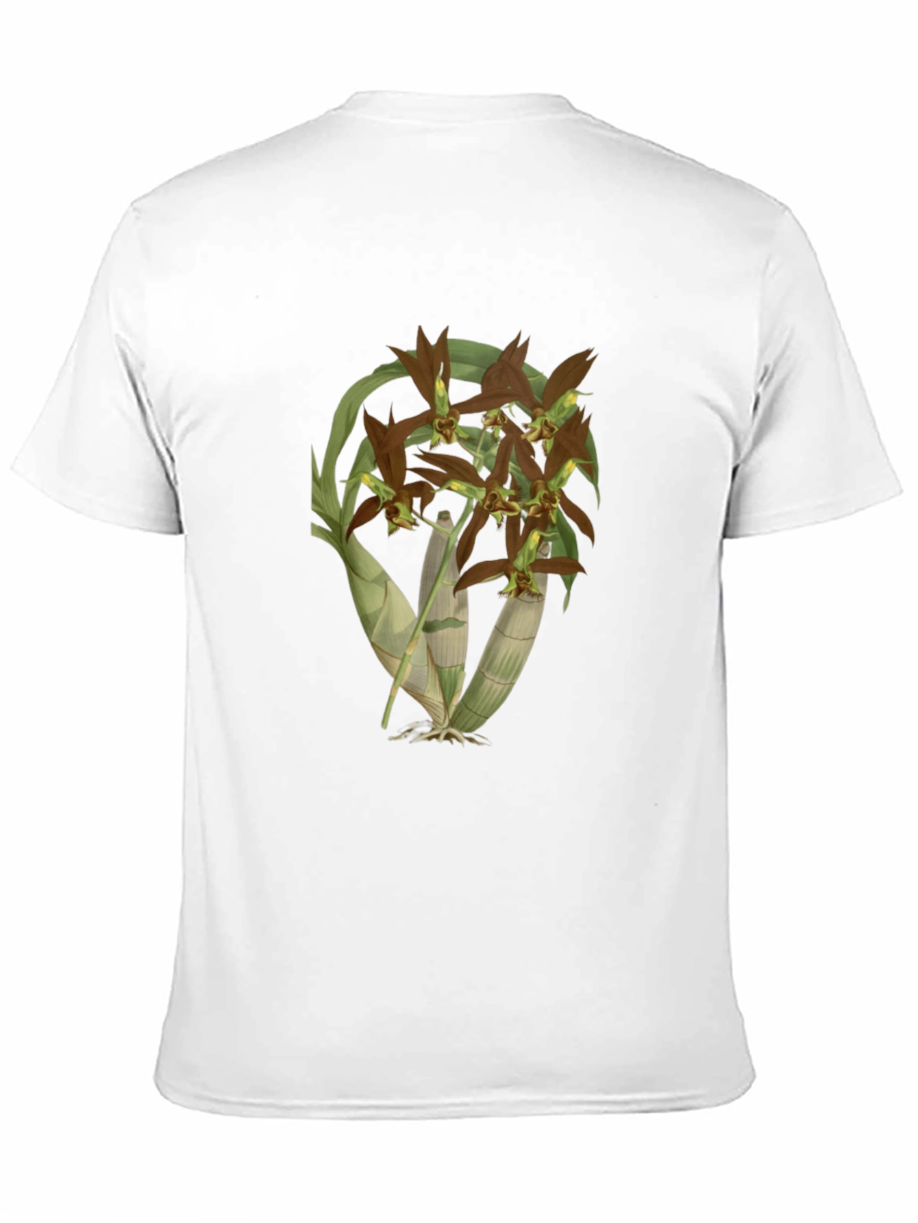 Orchid Flower Black T-Shirt