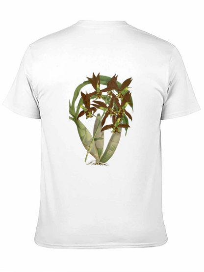Orchid Flower Black T-Shirt