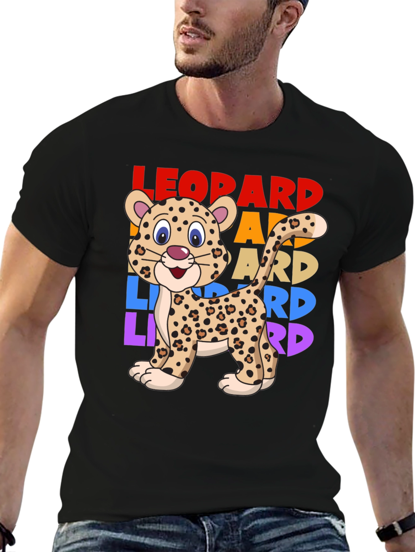 Leopard Graphic T-Shirt - Cute Animal Tee